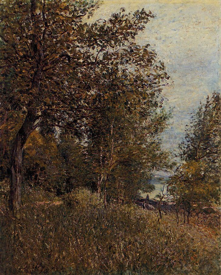 A Corner of the Roches Courtaut Woods, June (1884) - Alfred Sisley Tablo