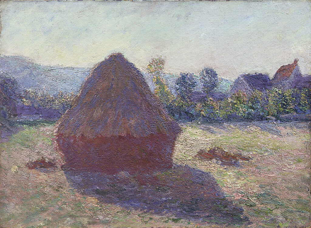 A Haystack in the Evening Sun (1891) - Claude Monet Tablo