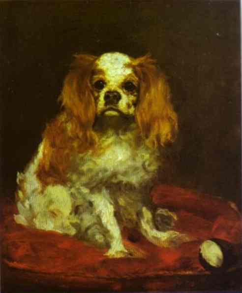 A King Charles Spaniel (1866) - Edouard Manet Tablo