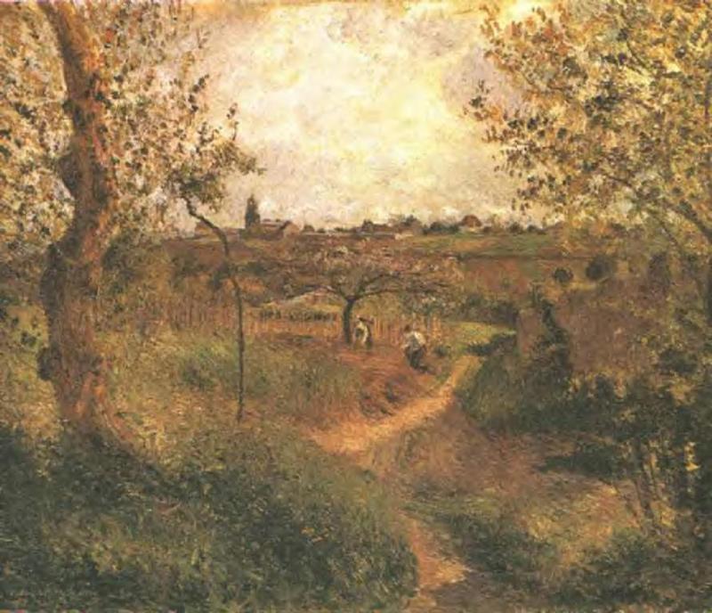 A Path Across the Fields (1879) - Camille Pissarro Tablo