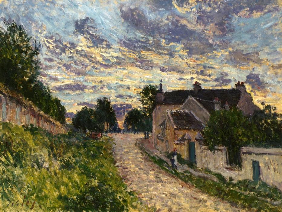 A Path in Louveciennes (1876) - Alfred Sisley Tablo