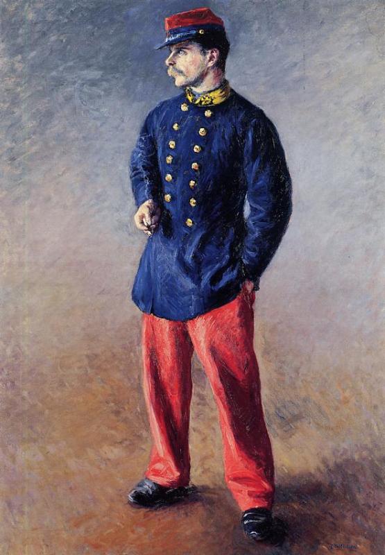 A Soldier (1881) - Gustave Caillebotte Tablo