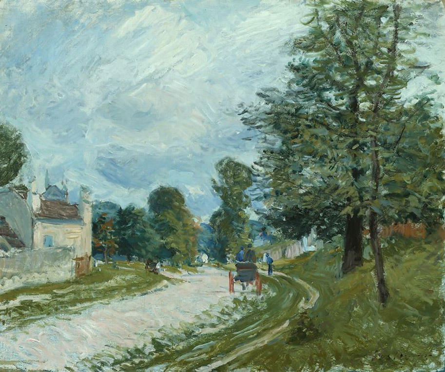 A Turn in the Road (1885) - Alfred Sisley Tablo