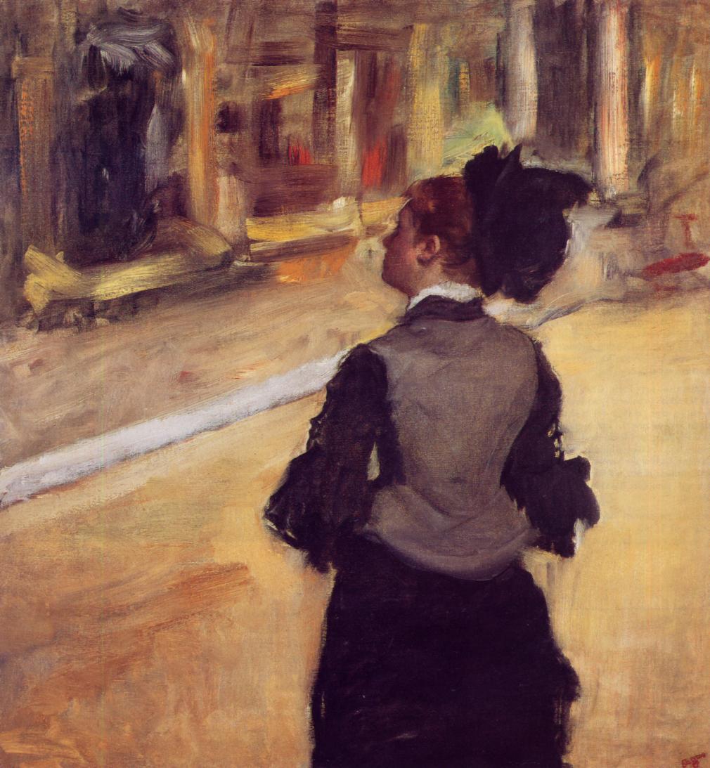 A Visit to the Museum (1879) - Edgar Degas Tablo