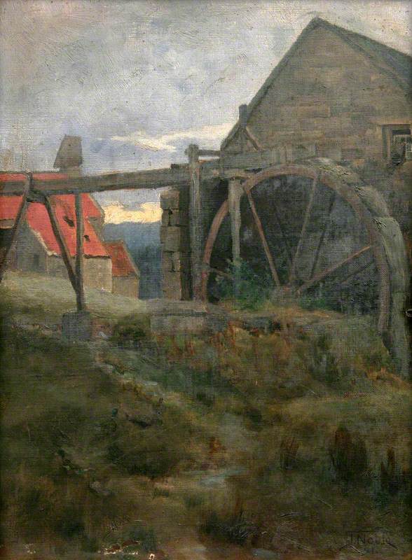 A Watermill (1891) - James Campbell Noble Tablo