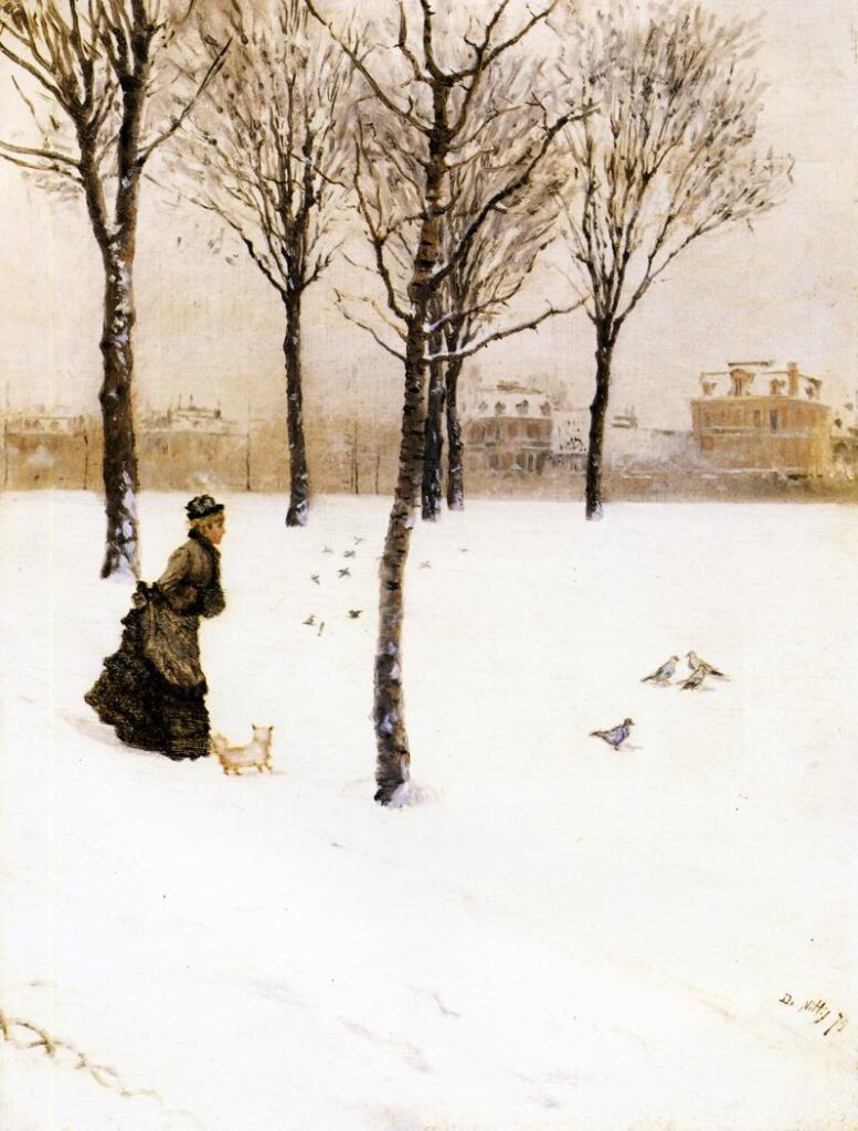 A Winter’s Landscape (1875) – Giuseppe De Nittis Tablo