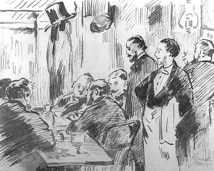 A café, interiour (1869) - Edouard Manet Tablo