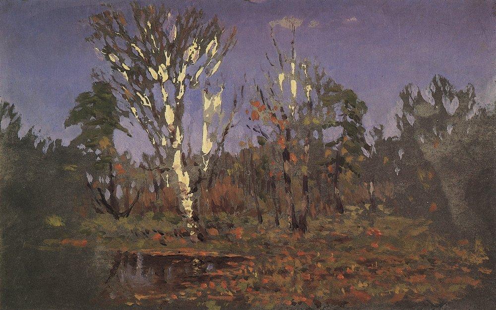 A grove with birch (1890) - Arkhip Kuindzhi Tablo