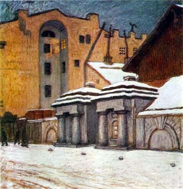 A nook of Petersburg (1904) - Mstislav Dobuzhinsky Tablo