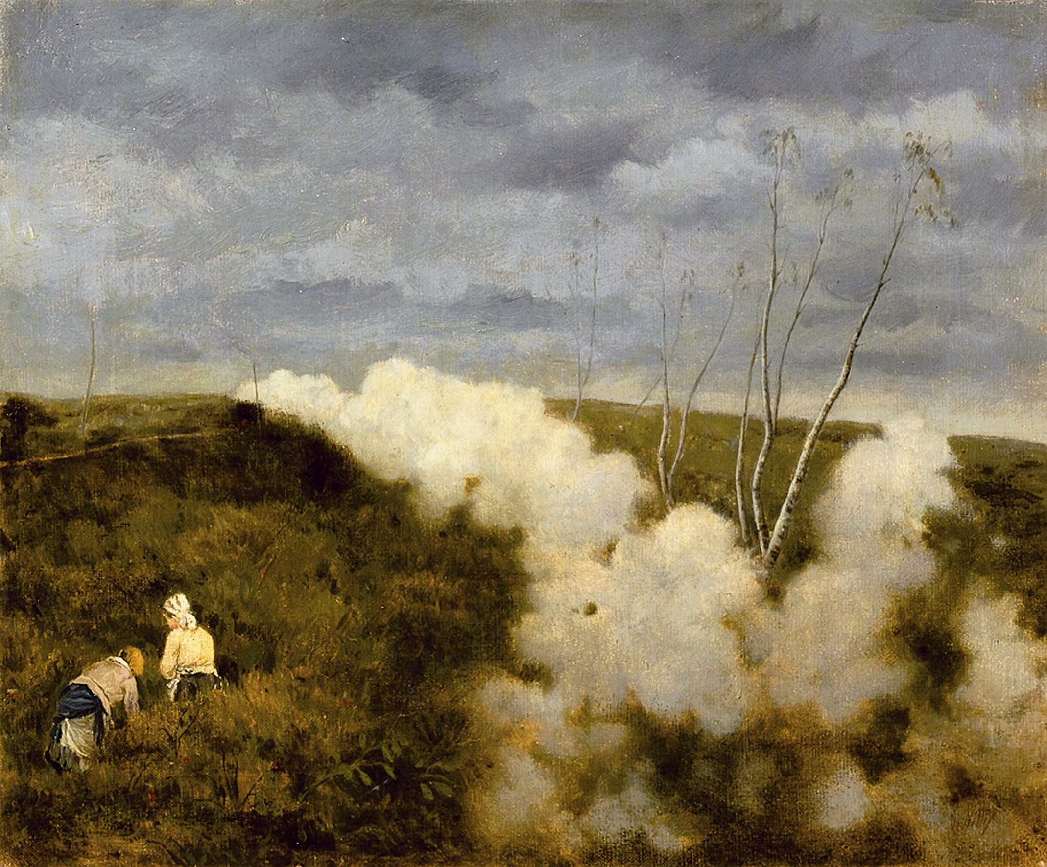 A train passes (1878) - Giuseppe De Nittis Tablo