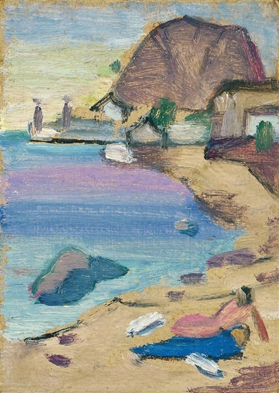 AM STRAND (SÜDFRANKREICH) - Gabriele Münter Tablo