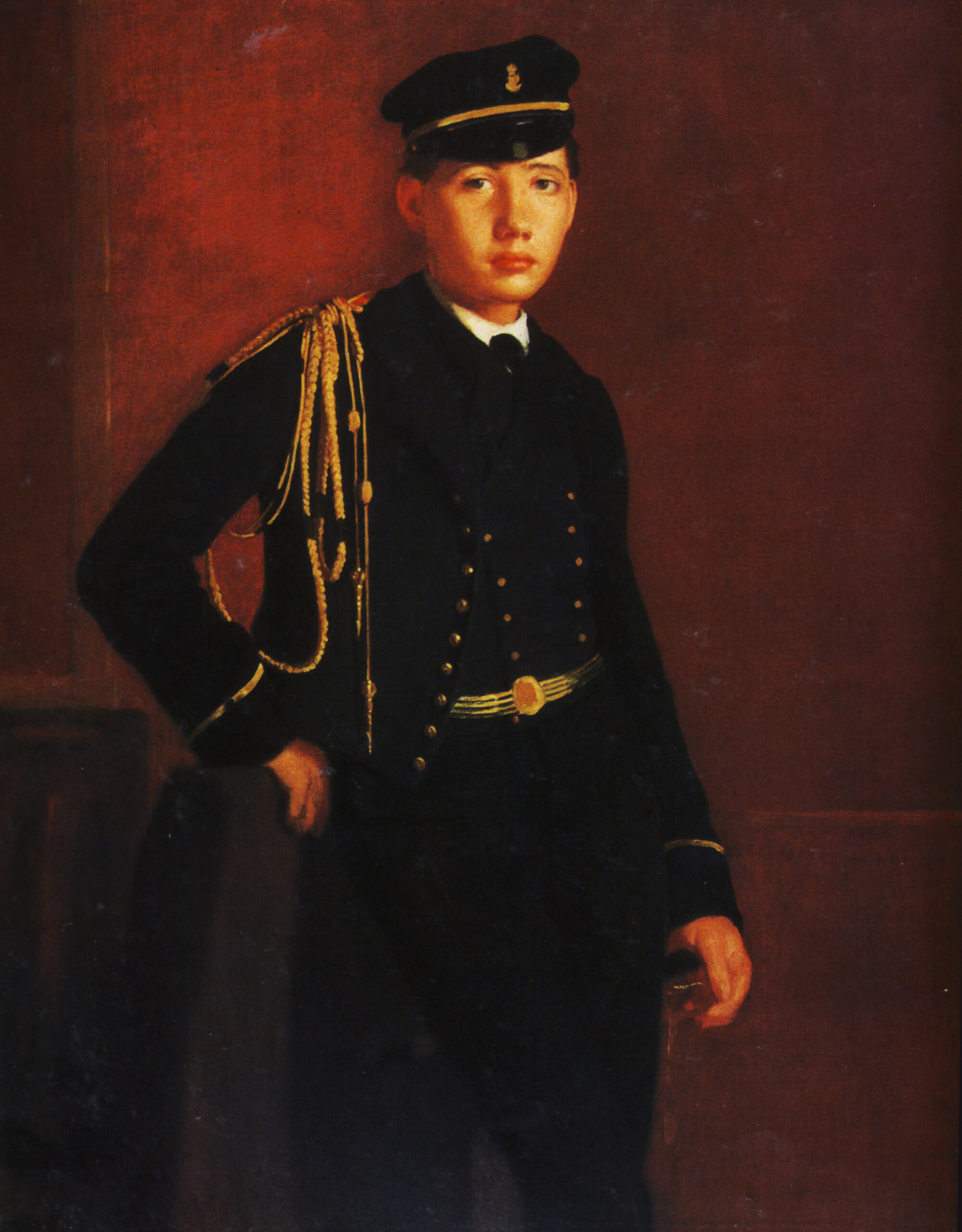 Achille de Gas as a Naval Cadet (detail) (1857) - Edgar Degas Tablo