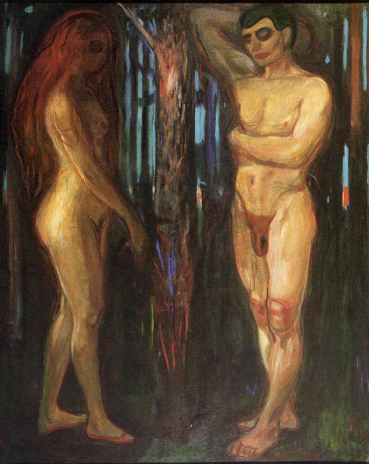 Adam and Eve (1918) - Edvard Munch Tablo
