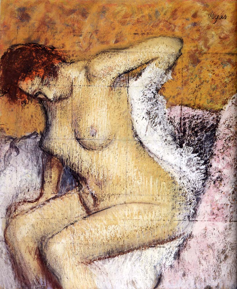 After The Bath (1895) - Edgar Degas Tablo