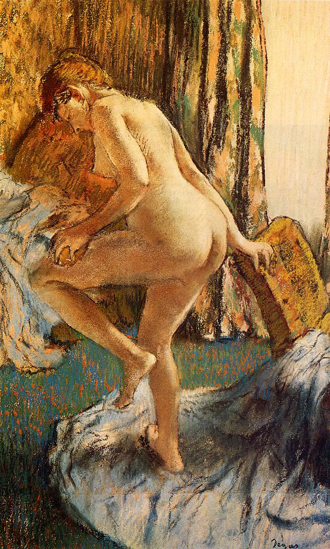 After the Bath (1883) - Edgar Degas Tablo
