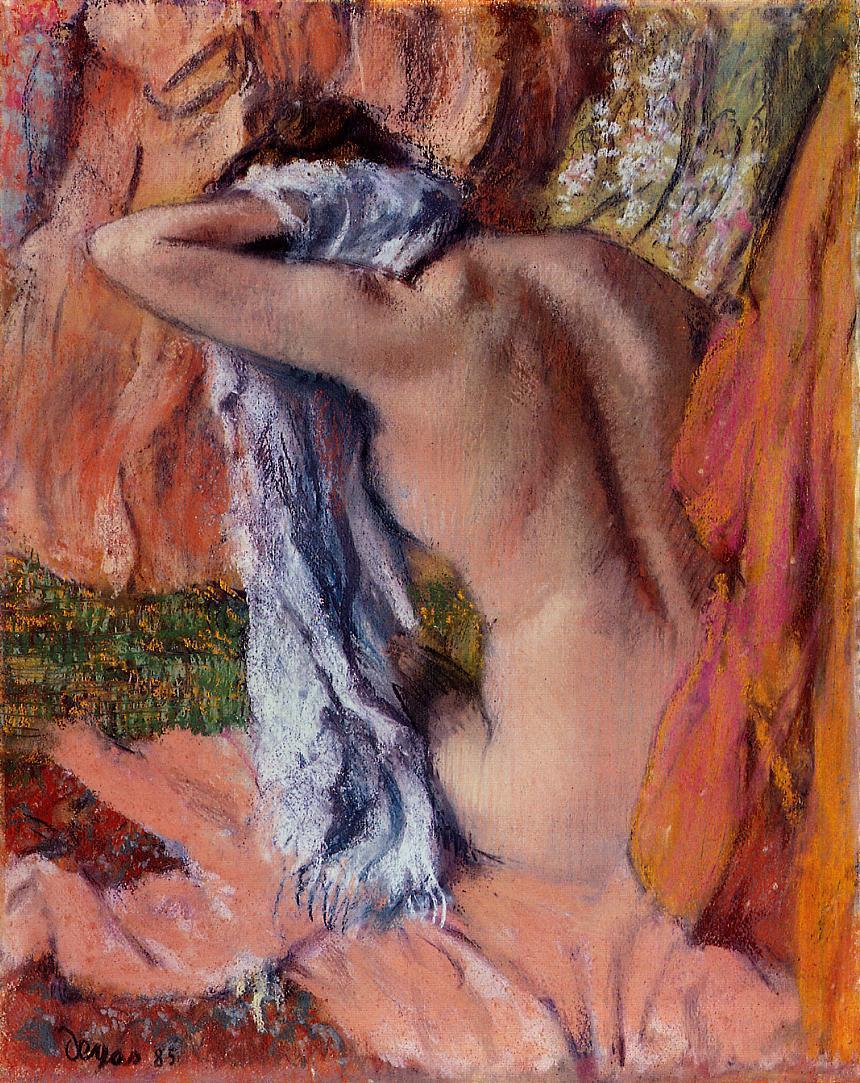 After the Bath (1890) - Edgar Degas Tablo