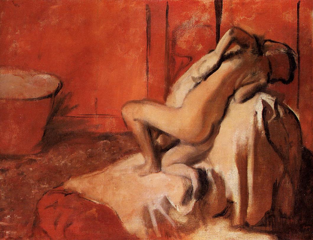 After the Bath (1896) - Edgar Degas Tablo
