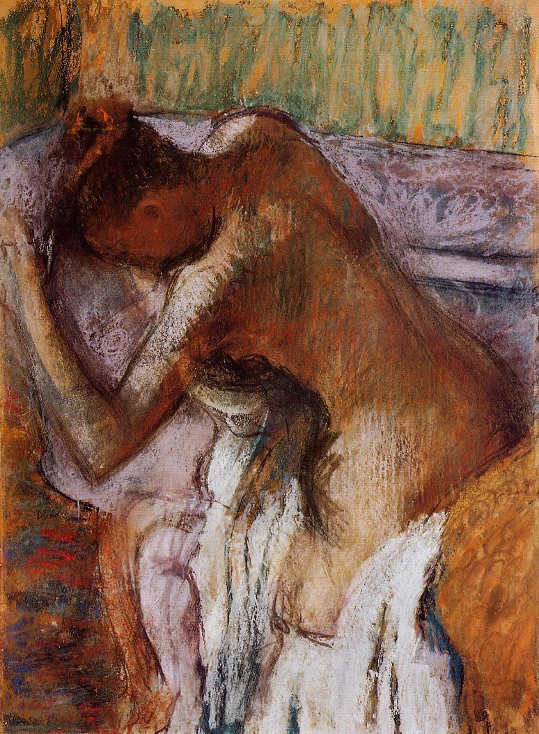 After the Bath (1900) - Edgar Degas Tablo