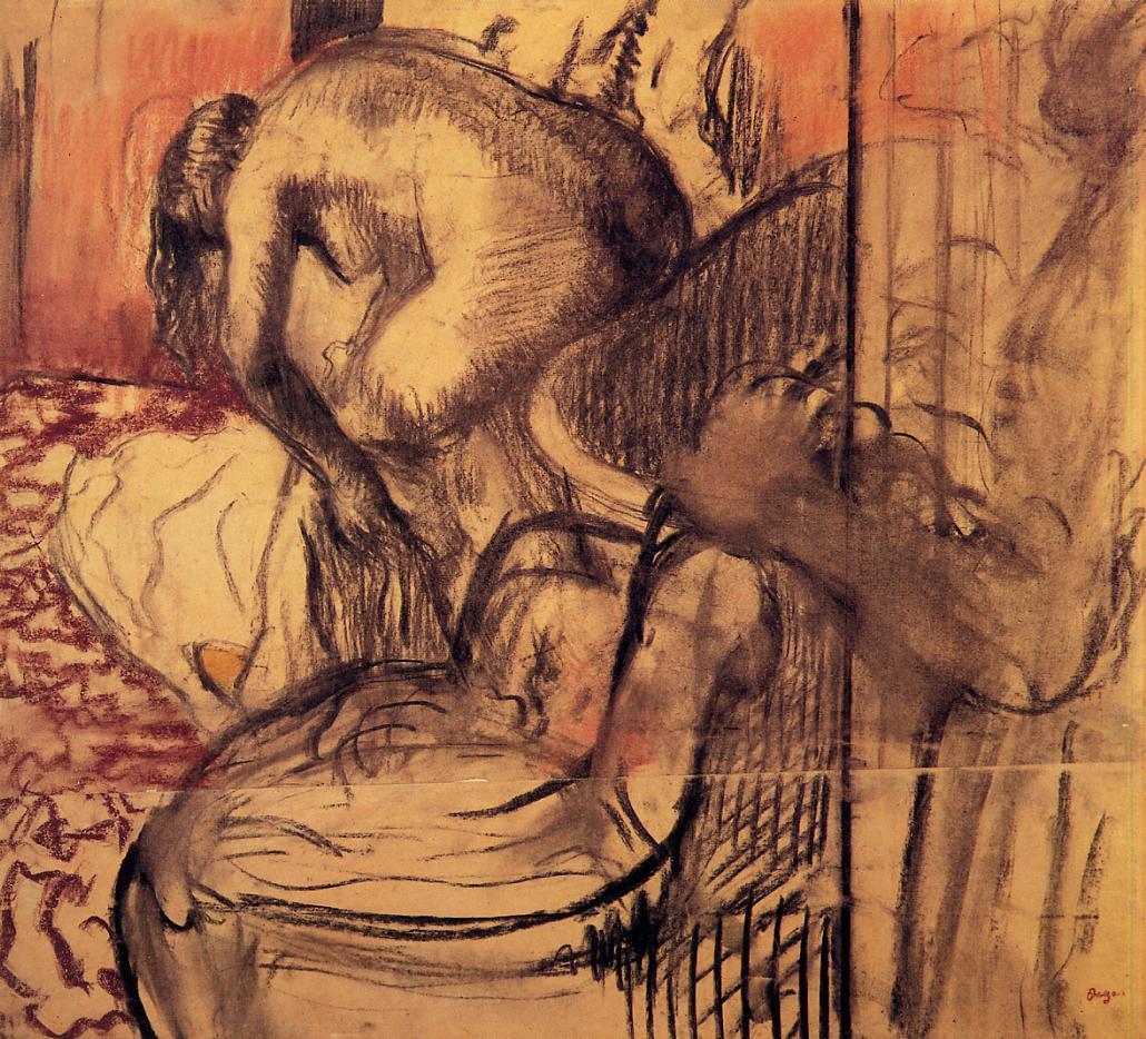 After the Bath (1904) - Edgar Degas Tablo