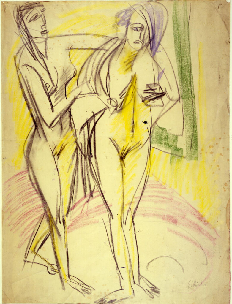 After the Bath (1914) - Ernst Ludwig Kirchner Tablo