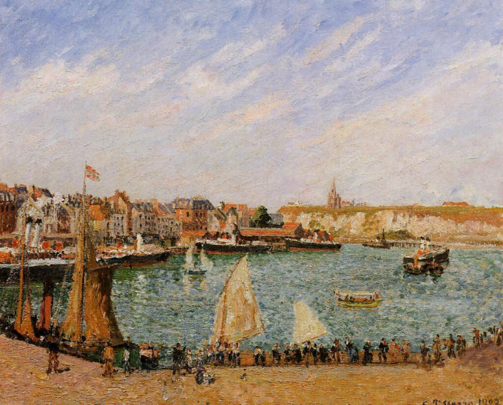 Afternoon, Sun, the Inner Harbor, Dieppe (1902) - Camille Pissarro Tablo