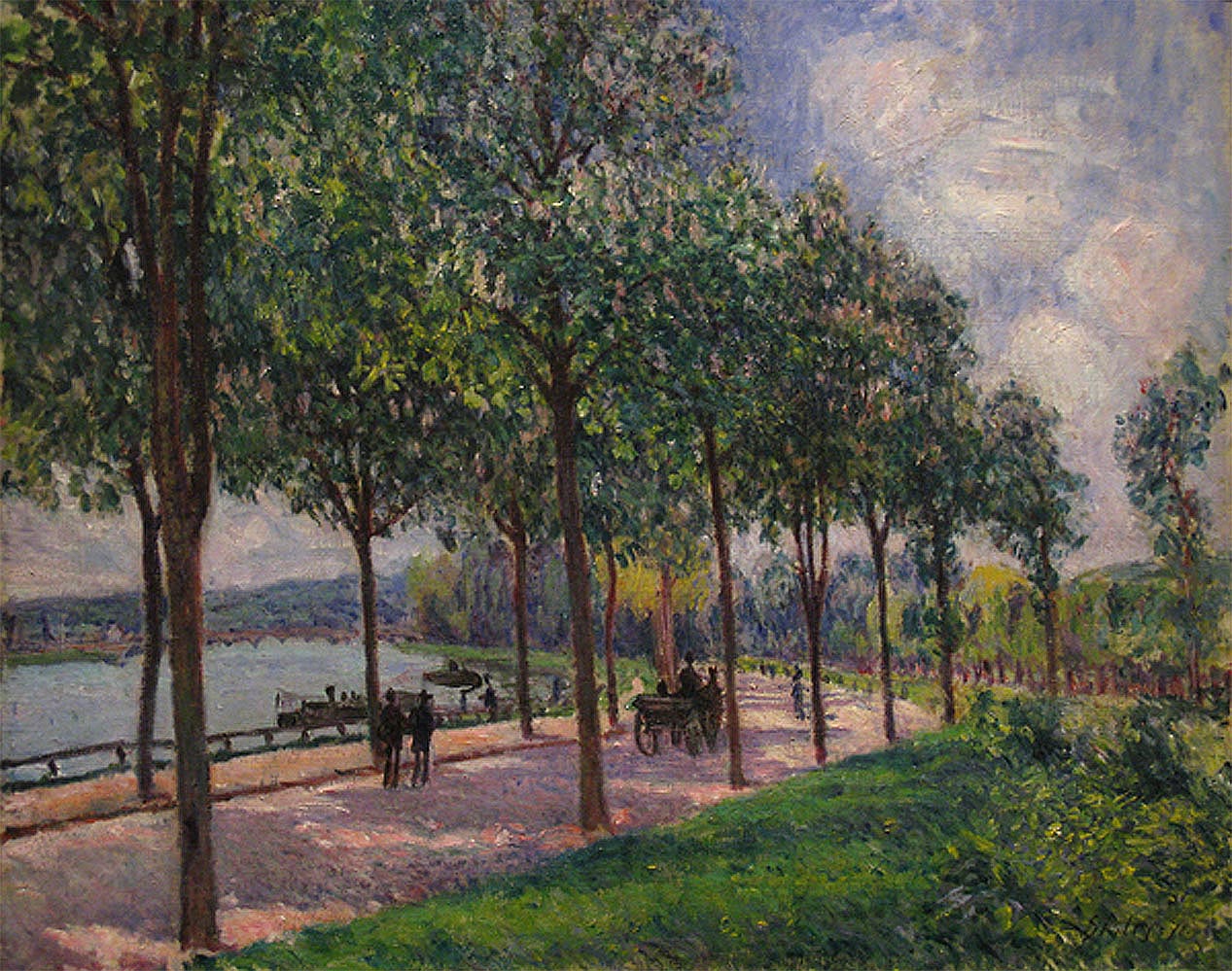 Alley of Chestnut Trees - Alfred Sisley Tablo