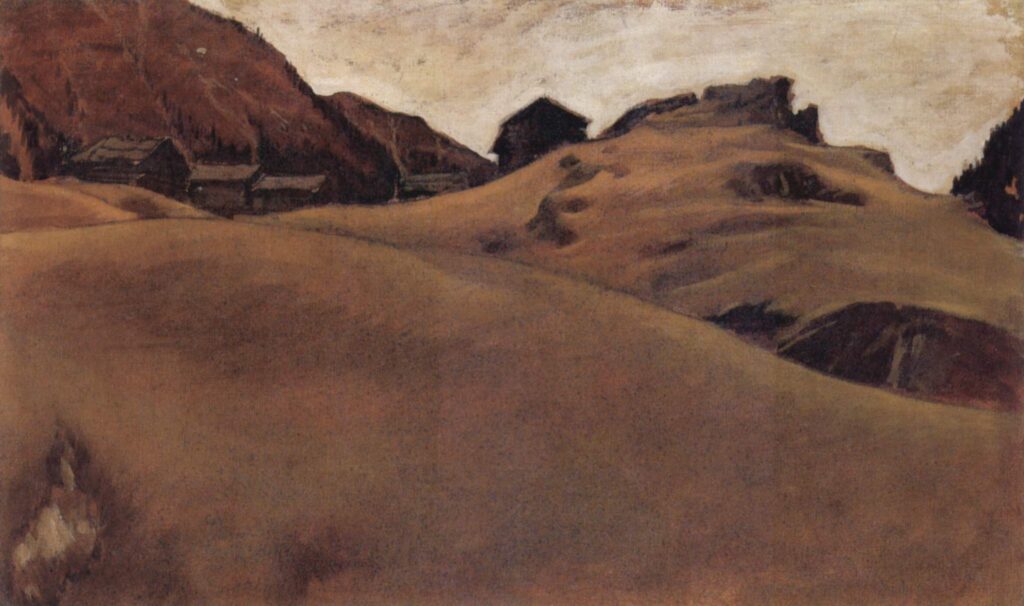 Almlandschaft Im Ötztal (1911) - Albin Egger-Lienz Tablo