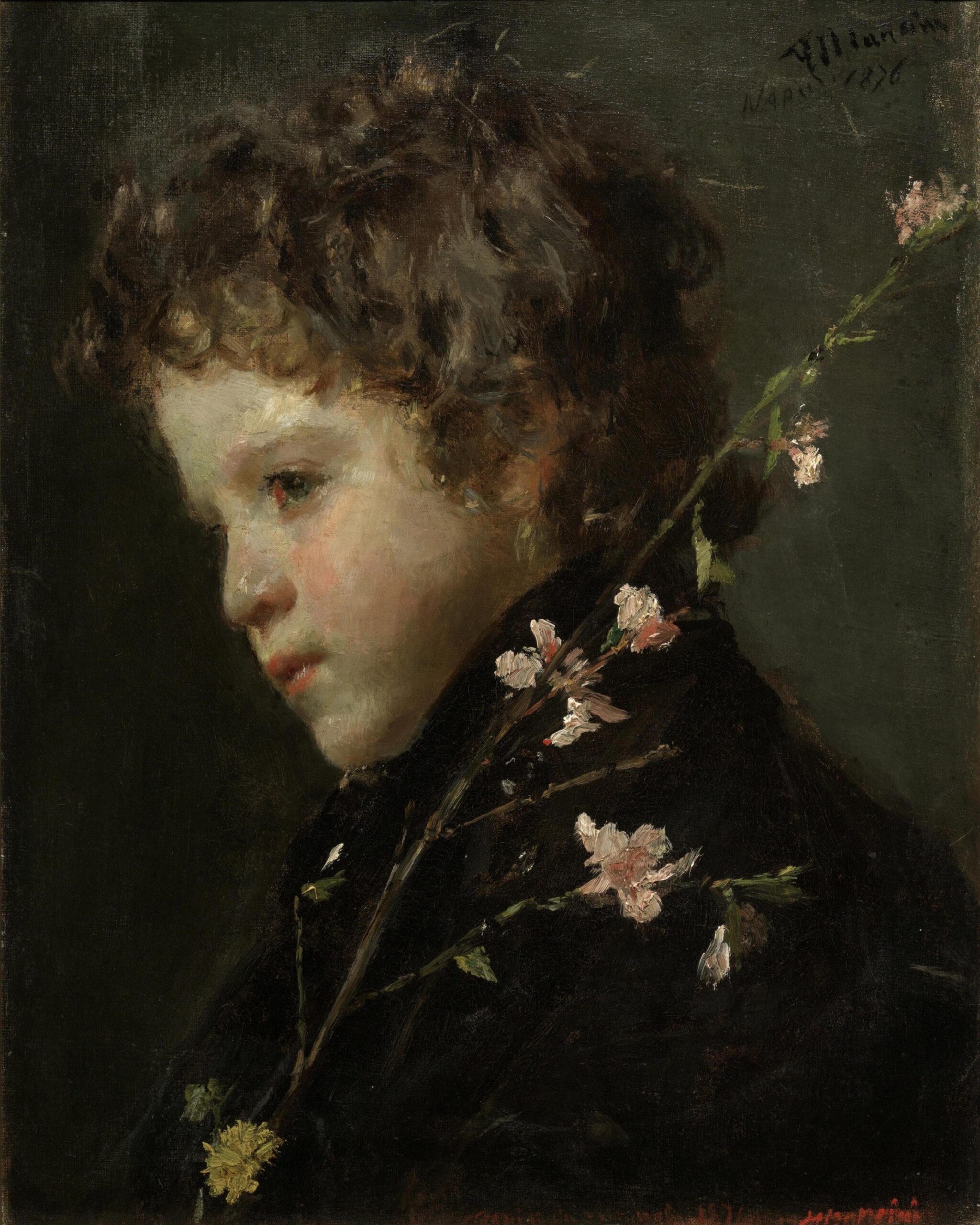 Almond Blossoms (1876) - Antonio Mancini Tablo