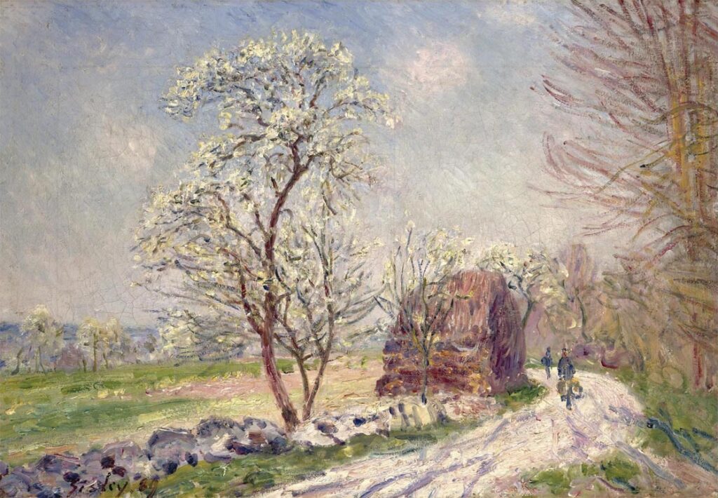 Along the Woods in Spring (1889) - Alfred Sisley Tablo