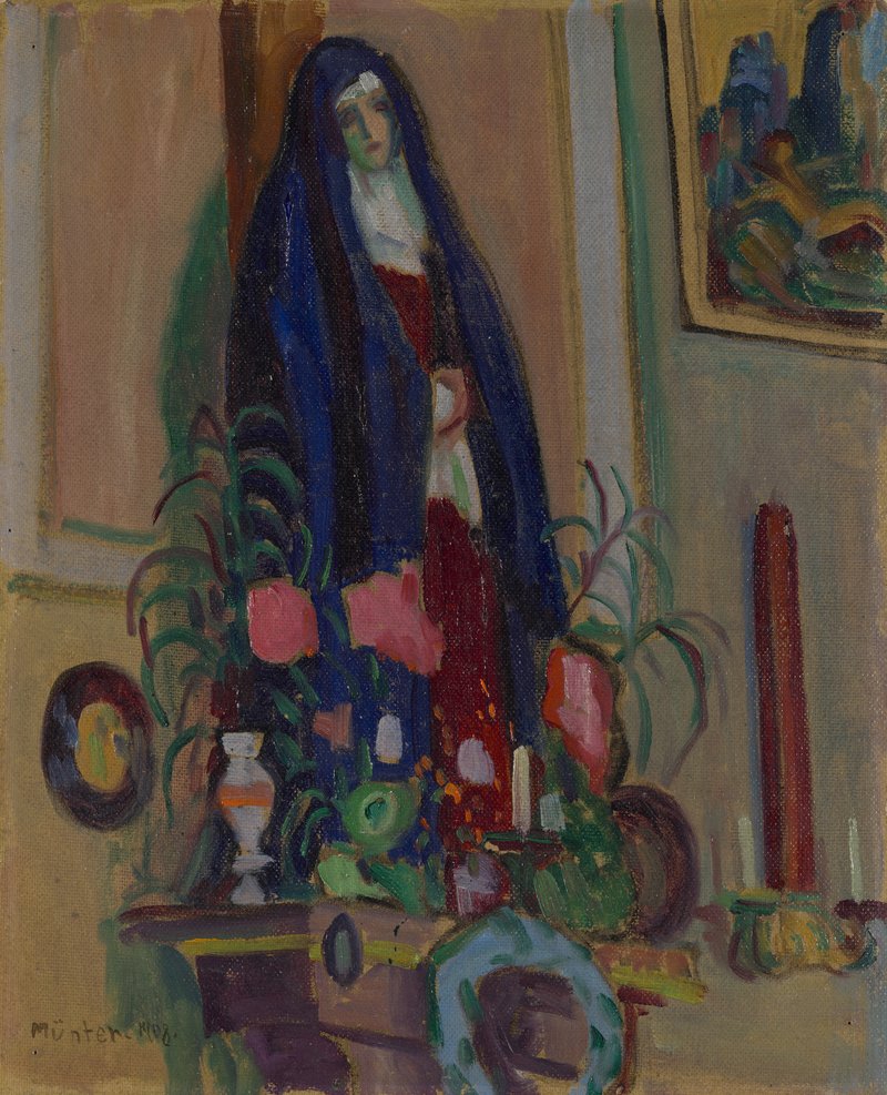 Altar with a Madonna of Sorrows (1908) - Gabriele Münter Tablo