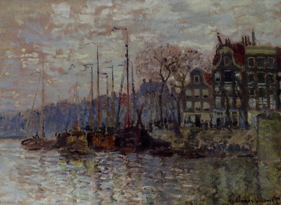 Amsterdam (1874) - Claude Monet Tablo