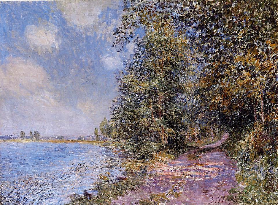 An August Afternoon near Veneux (1881) - Alfred Sisley Tablo