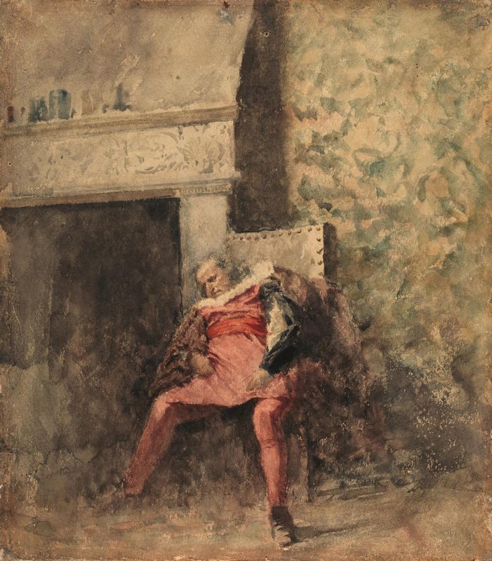An halberdier (1869) - Giuseppe De Nittis Tablo