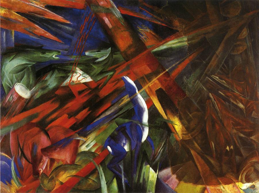 Animal Destinies (The Trees show their Rings, the Animals their Veins) - Franz Marc Tablo