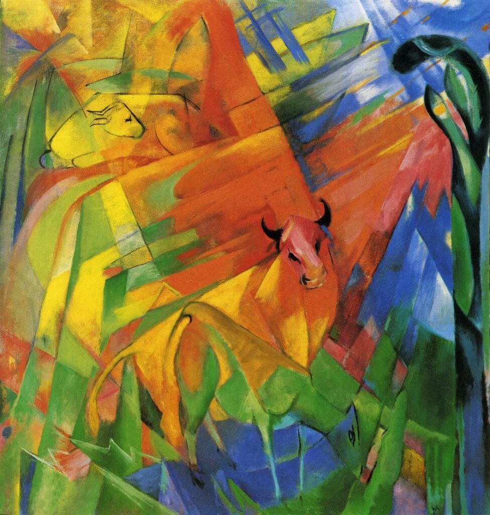 Animals in a Landscape (1914) - Franz Marc Tablo
