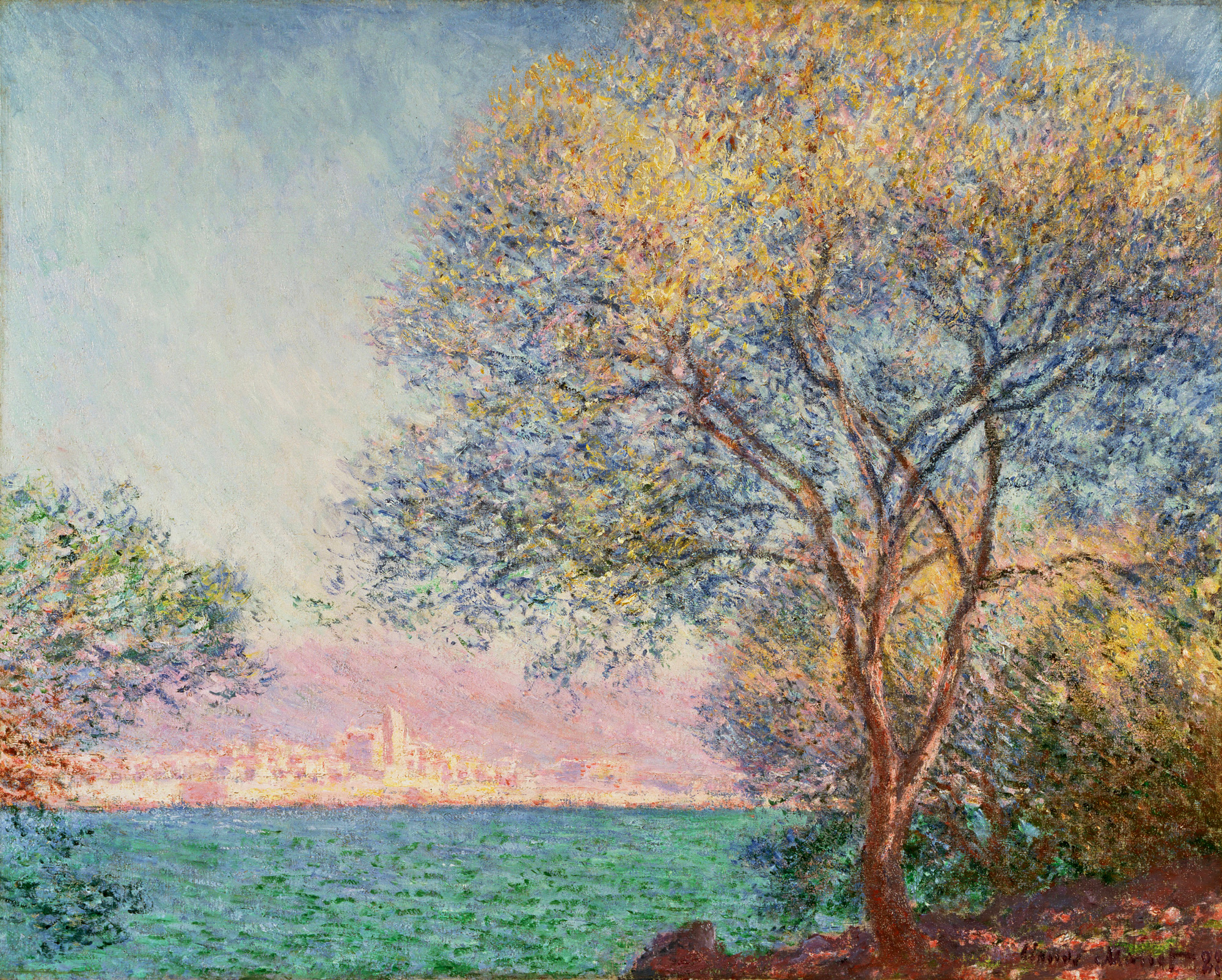 Antibes in the Morning (1888) - Claude Monet Tablo