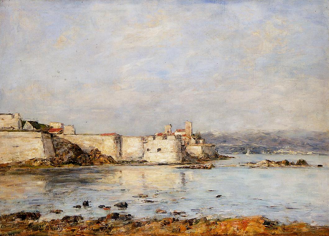 Antibes, the Fortifications - Eugène Boudin Tablo