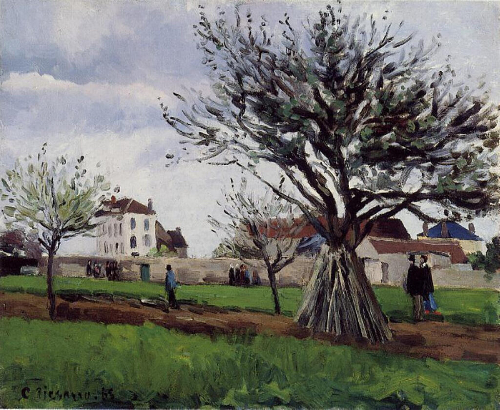 Apple Trees at Pontoise (1868) - Camille Pissarro Tablo