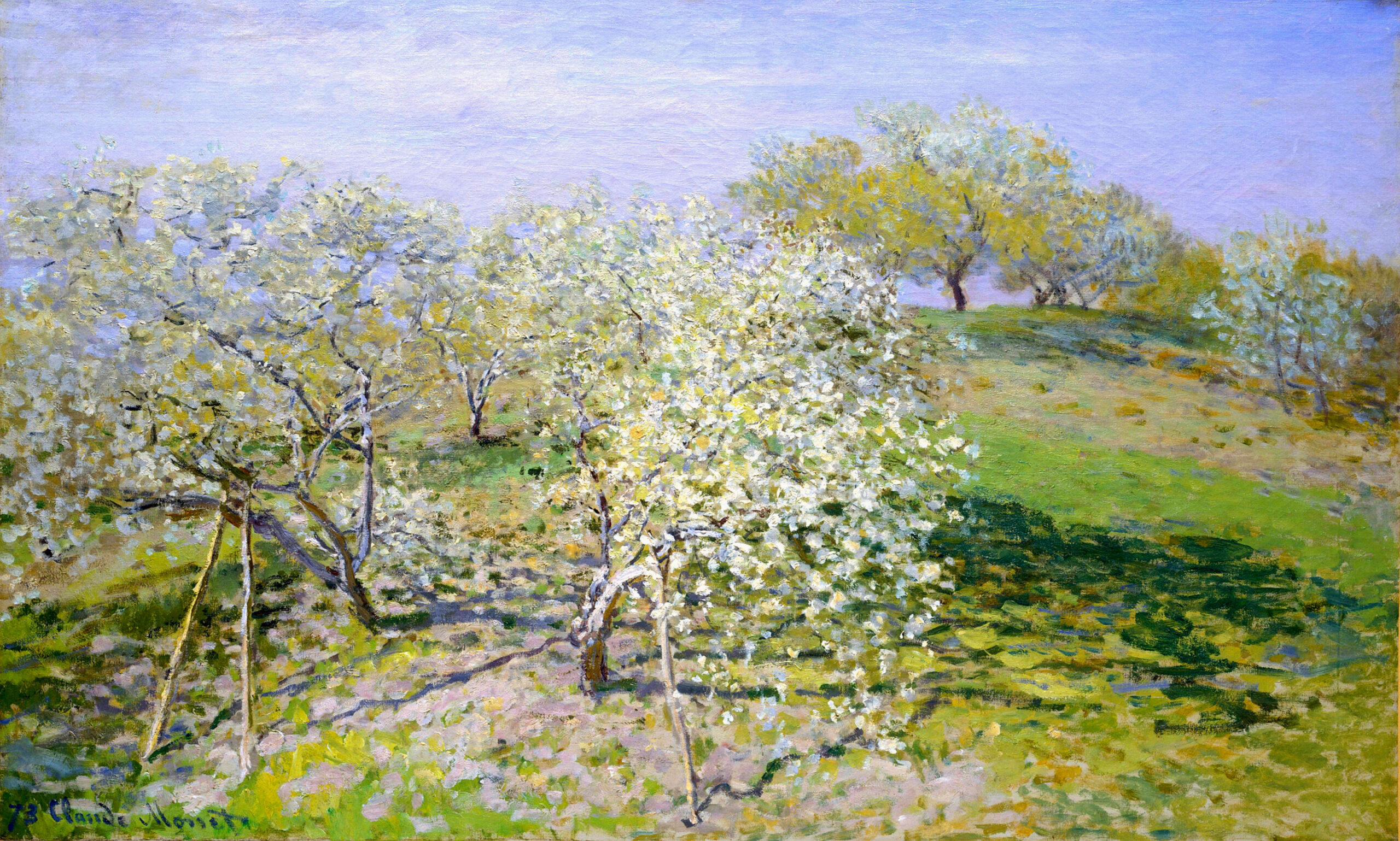 Apple Trees in Bloom (1873) - Claude Monet Tablo