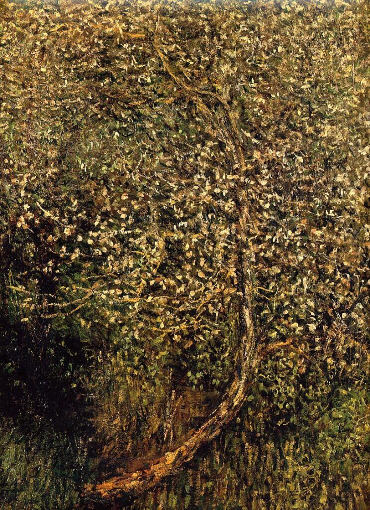 Apple Trees in Blossom by the Water (1880) - Claude Monet Tablo