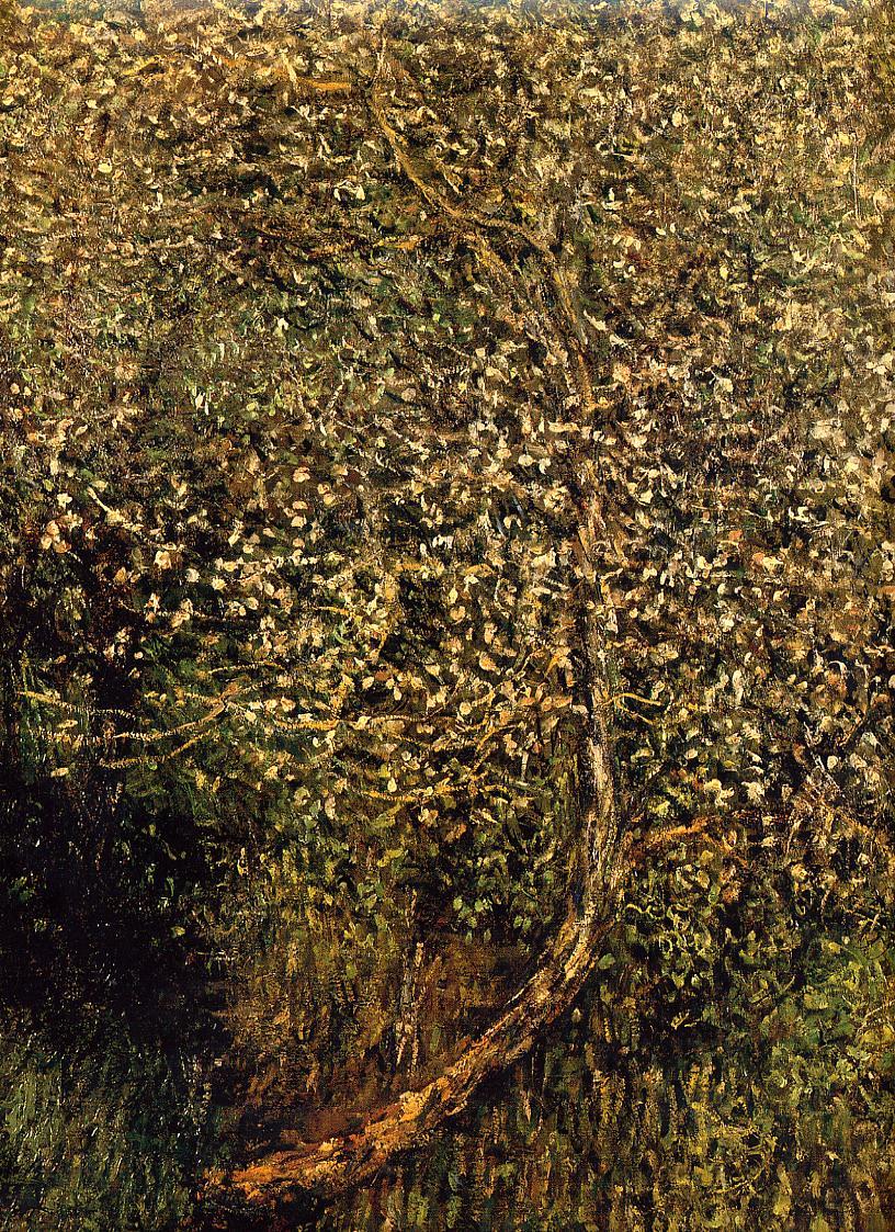 Apple Trees in Blossom by the Water (1880) - Claude Monet Tablo