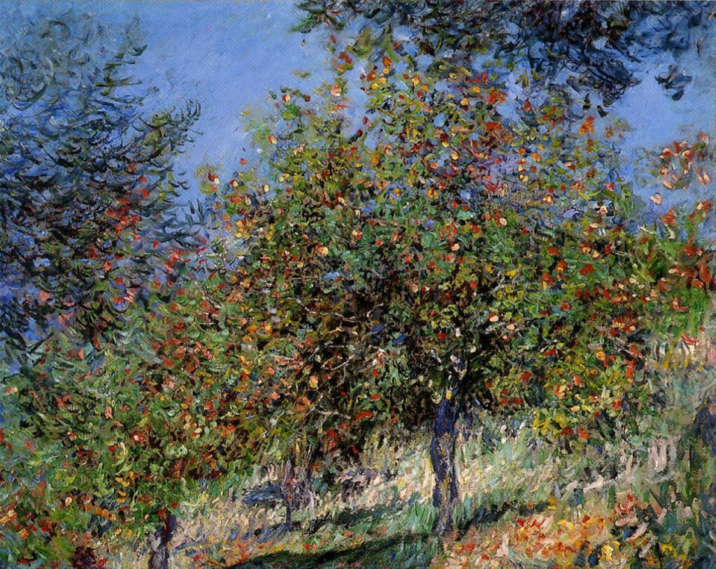 Apple Trees on the Chantemesle Hill (1878) – Claude Monet Tablo
