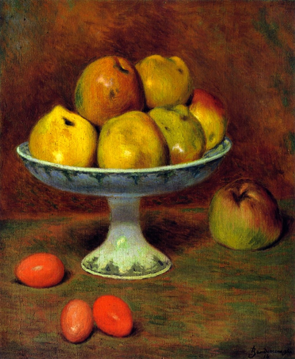 Apples and red eggs (1916) - Federico Zandomeneghi Tablo