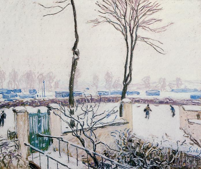 Approach to the Railway Station (1888) - Alfred Sisley Tablo