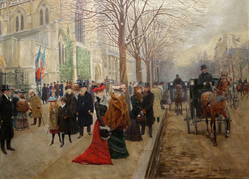 Après l'Office à l'Eglise de la Ste Trinité (1900) - Jean Béraud Tablo