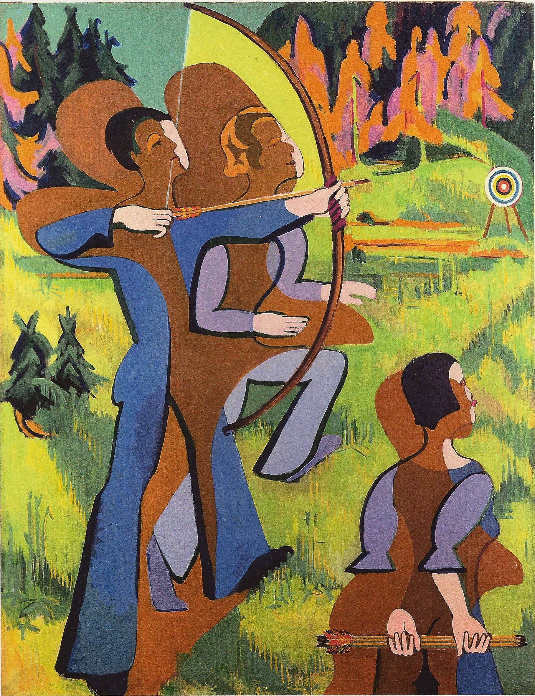 Archers (1935) - Ernst Ludwig Kirchner Tablo