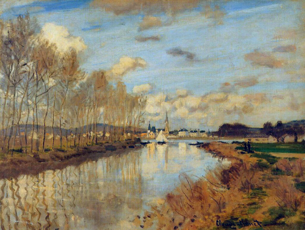 Argenteuil, Seen from the Small Arm of the Seine (1872) - Claude Monet Tablo