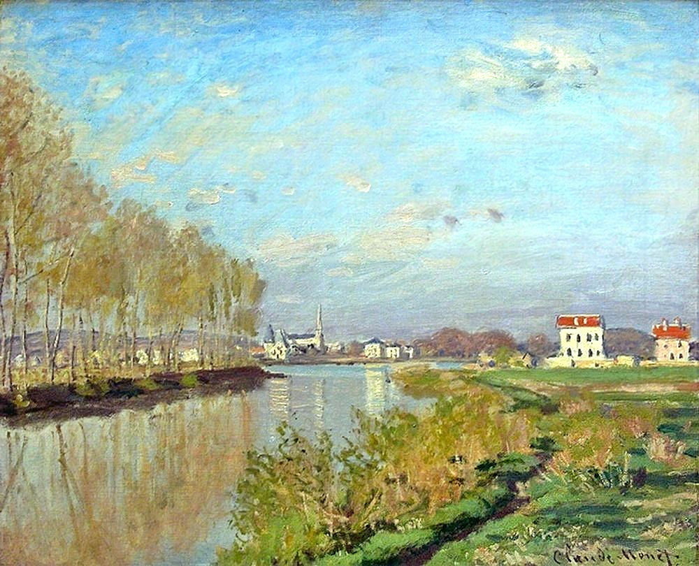 Argenteuil, The Seine (1872) - Claude Monet Tablo