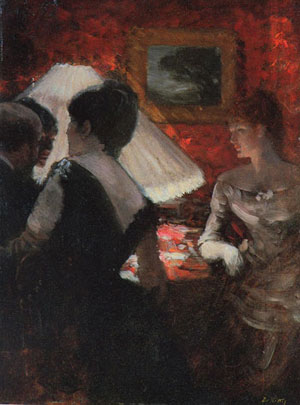 Around the Shade (1883) - Giuseppe De Nittis Tablo