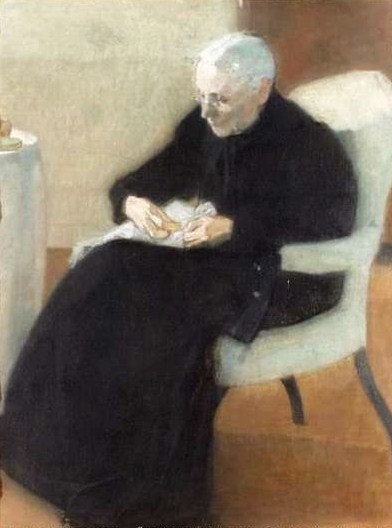 At Home Mother Sewing (1903) - Helene Schjerfbeck Tablo